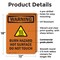 Signmission Hot Surface Sign, 18 in H x 12 in W, Plastic, Burn Hazard Hot Surface With Symbol OS-2PACK-WS-P-1218-V-13004 - alternate 7